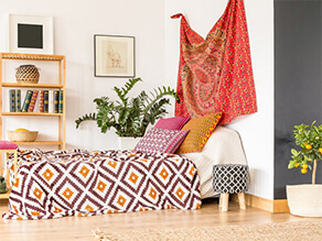Boho-themed Mayan-style bedroom project